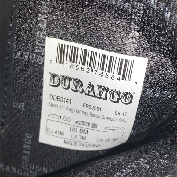 Men’s Durango® Black Faded Flag Harness Boot - Picture 5 of 5